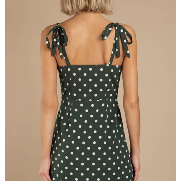 Green polka-dot dress - Picture 2 of 4